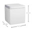 Hannah Square Storage Ottoman, Grey
