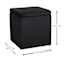 Hannah Square Storage Ottoman, Black
