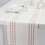 Set of 4 Ivory Ribbed Napkins with Rose Insert Stripes, 18"