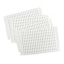 Set of 4 Ivory Reversible Rib Placemats with Green Stripes