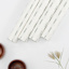 Set of 4 Ivory Reversible Rib Placemats with Green Stripes