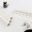Set of 4 Ivory Reversible Rib Placemats with Green Stripes
