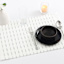 Set of 4 Ivory Reversible Rib Placemats with Green Stripes