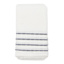 Set of 4 White Ribbed Napkins with Blue Insert Stripes, 18"