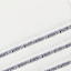 Set of 4 White Ribbed Napkins with Blue Insert Stripes, 18"