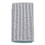 Set of 4 White & Navy Striped Napkins with Light Blue Overlock Edge, 18"