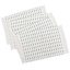Set of 4 Ivory Reversible Rib Placemats with Navy Blue Stripes, 13x17