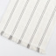 Set of 4 Ivory Woven Ribbed Placemats with Grey Stripes & Fringe