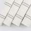 Set of 4 Ivory Woven Ribbed Placemats with Grey Stripes & Fringe