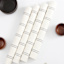 Set of 4 Ivory Woven Ribbed Placemats with Grey Stripes & Fringe