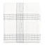 White Dobby with Black Windowpane Tablecloth, 60x104