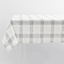 White Dobby with Black Windowpane Tablecloth, 60x104