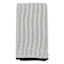Set of 4 Black & White Striped Napkins with Black Overlock Edge, 18"