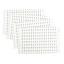 Set of 4 Ivory Reversible Rib Placemats with Black Stripes, 13x17