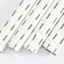 Set of 4 Ivory Reversible Rib Placemats with Black Stripes, 13x17