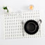 Set of 4 Ivory Reversible Rib Placemats with Black Stripes, 13x17