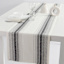 Natural with Black Tribal Stripes Table Runner, 14x72