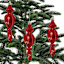 Classic Christmas 6-Count Red Finial Ornaments, 5.6"
