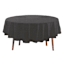 Round Black & Grey Mix Feast Tablecloth, 70"