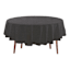 White Dobby with Black Windowpane Round Tablecloth, 70"