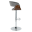 Crosby St. Vintage Mod Adjustable Barstool, Grey