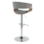 Crosby St. Vintage Mod Adjustable Barstool, Grey