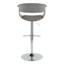 Crosby St. Vintage Mod Adjustable Barstool, Grey