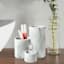 White Marbled Brush Holder