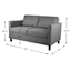 Drew Loveseat, Charcoal