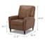 Honeybloom Harrison Push-Back Recliner, Cognac