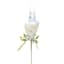 Homespun Easter White Bunny in Egg Pick, 12"
