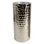 Found & Fable Silver Hammered Pillar Candle Holder, 8"