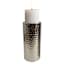 Found & Fable Silver Hammered Pillar Candle Holder, 8"