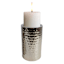 Found & Fable Silver Hammered Pillar Candle Holder, 6"