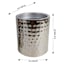 Found & Fable Silver Hammered Pillar Candle Holder, 4"