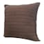 Honeybloom Brown Striped Slub Throw Pillow, 18"