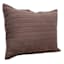 Honeybloom Brown Striped Slub Throw Pillow, 14x20