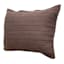 Honeybloom Brown Striped Slub Throw Pillow, 14x20