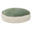 Green Velvet & Sherpa Round Floor Cushion, 20"