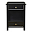 Jane X-Side Table with USB, Black