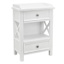 Jane X-Side Table with USB, White