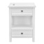Jane X-Side Table with USB, White