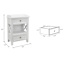 Jane X-Side Table with USB, White