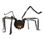 Poseable Black Furry Spider, 8'