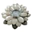 Silver Lotus Tealight Candle Holder, 7.5"