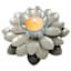 Silver Lotus Tealight Candle Holder, 7.5"