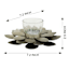 Silver Lotus Tealight Candle Holder, 7.5"