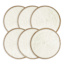 Set of 6 Lita White Round Placemats, 15"