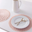 Set of 6 Pila Coral Round Placemats, 15"