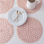 Set of 6 Pila Coral Round Placemats, 15"